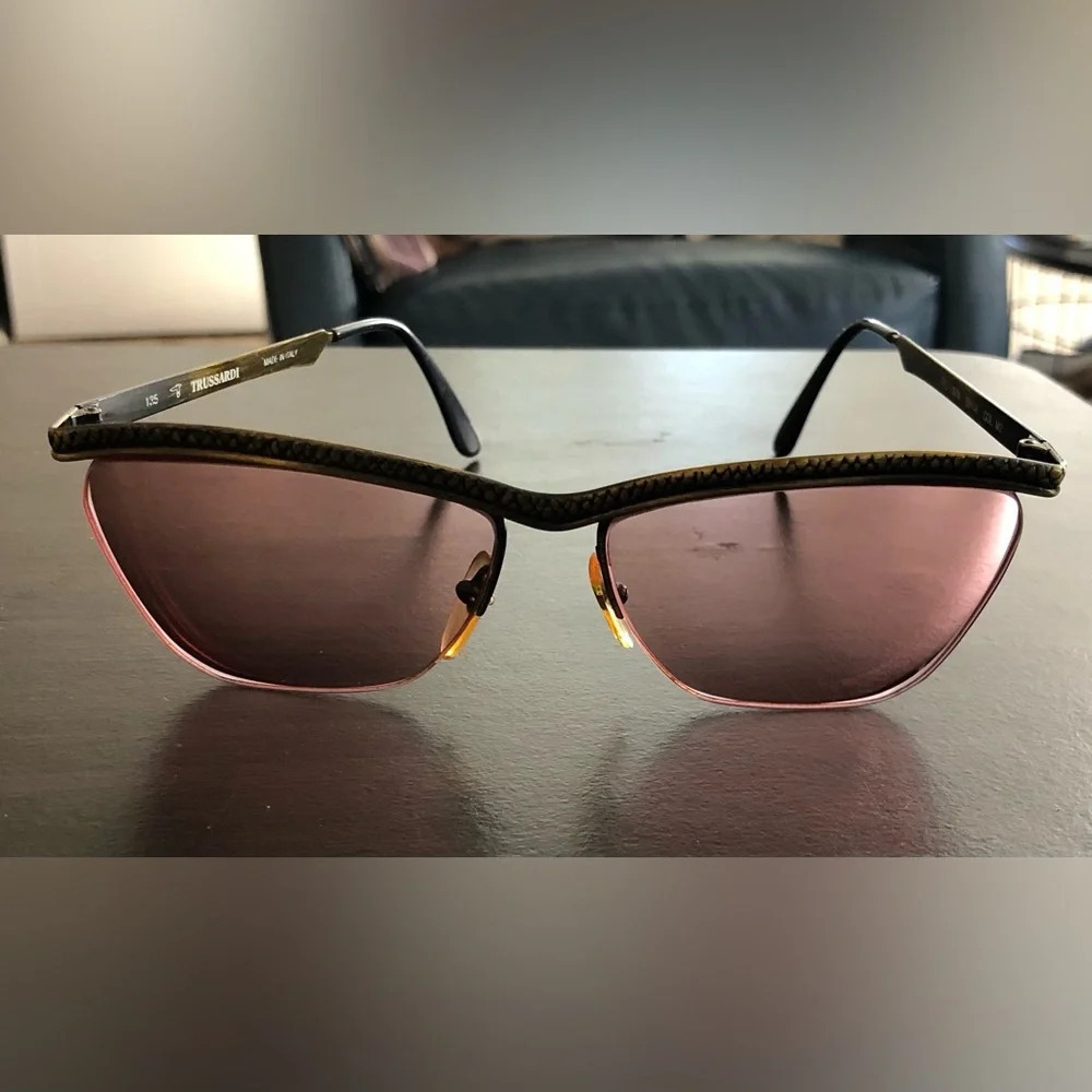 Vintage Trussardi TPL 118/N Snake Print Frame Sunglasses - Made in Italy - Picture 2 of 10